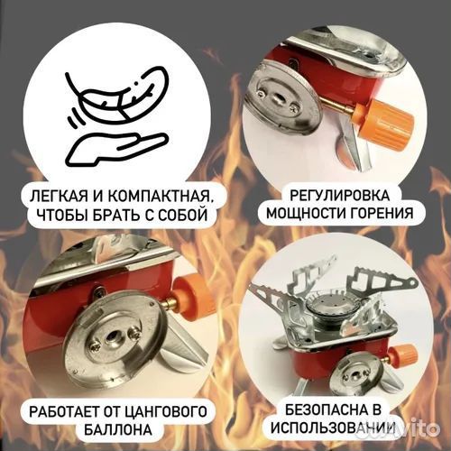 Газовая портативная туристическая плитка