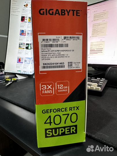 Gigabyte GeForce RTX 4070 Super WindForce OC 12Gb