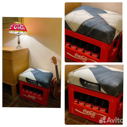 Пуфик ящик Кока кола