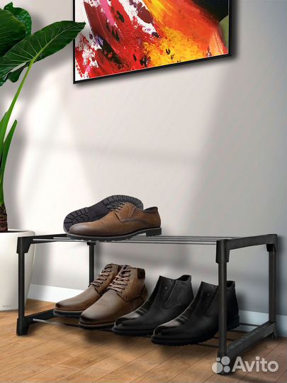 Полка для обуви 2-х ярусная, длина 80 см Нар