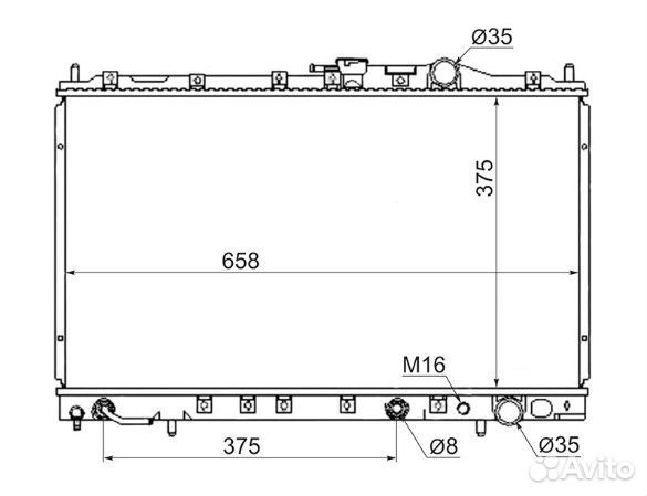 Радиатор двигателя Mitsubishi Rvr N13W 4G63