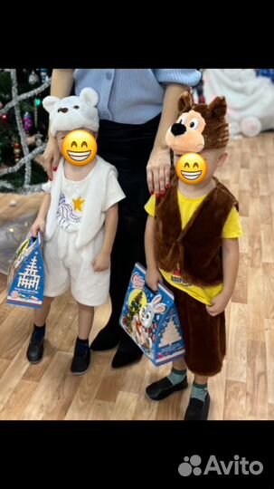 Костюм медведя белый и бурый