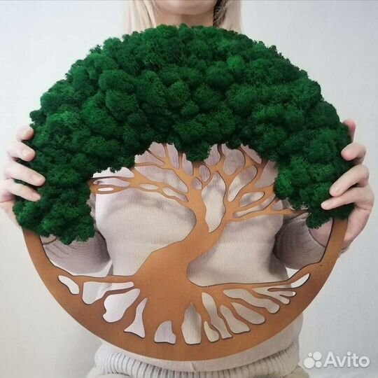 Подарок, Пано Древо, мох, сувенир, картина