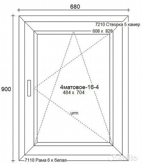 Окна пластиковые в матовом стекле