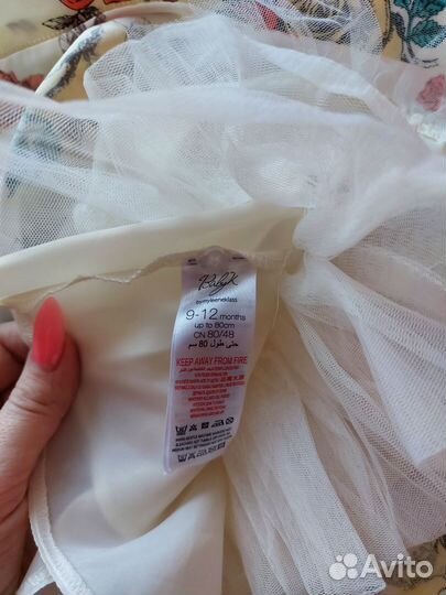 Праздничное платье для девочки mothercare 80 см