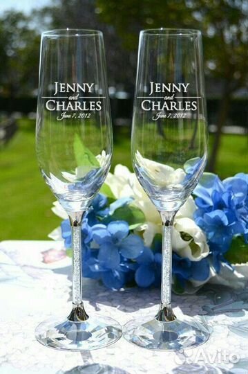 Свадебные бокалы с гравировкой