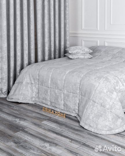 Покрывало мрамор софт Зарина Стальной новое