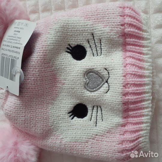 Шапка зимняя для девочки 46 48 новая