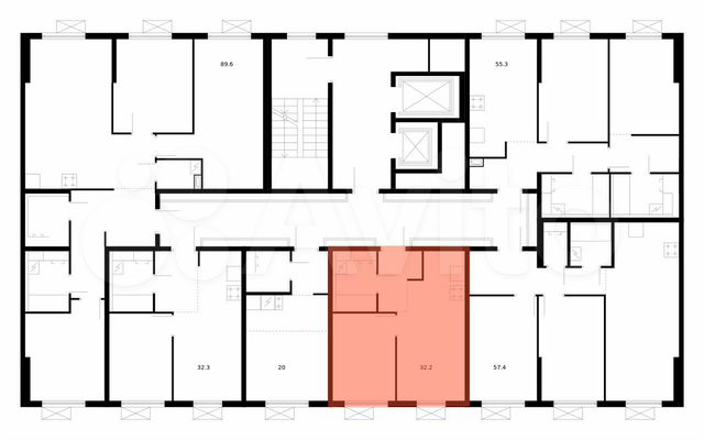 1-к. квартира, 32,2 м², 3/16 эт.