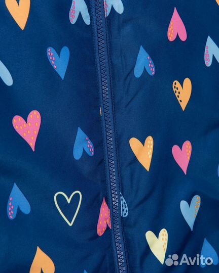 Комбинезон зимний baby go 80 с сердечками