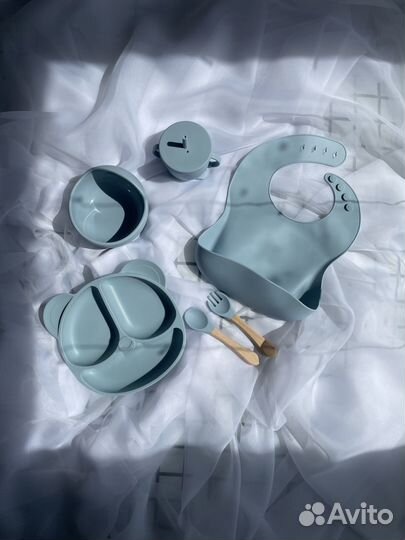 Набор детской силиконовой посуды