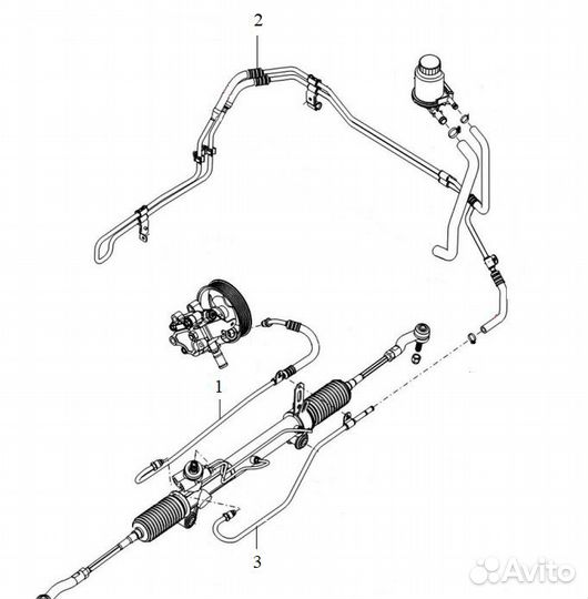 Трубка гур гидроусилителя Lifan X60