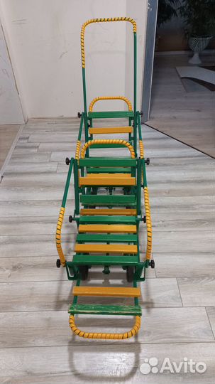 Санки для двойни с колесами