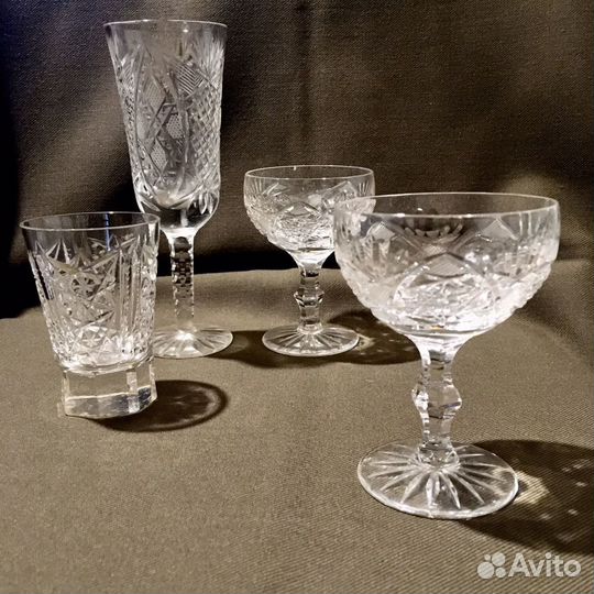 Фужеры рюмки хрустальные СССР