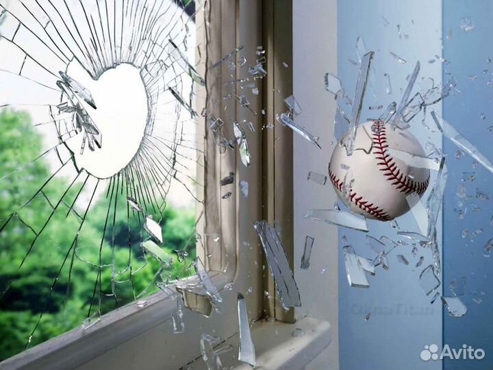 Ремонт окон, стеклопакет Однокамерный RAL7395