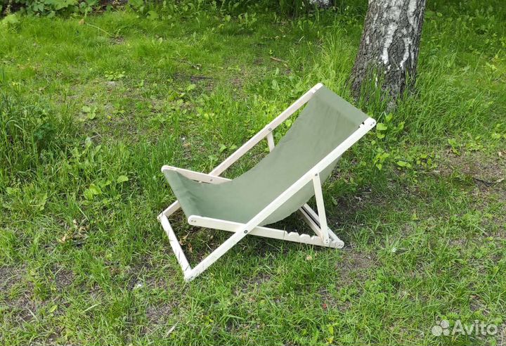 Шезлонг лежак деревянный