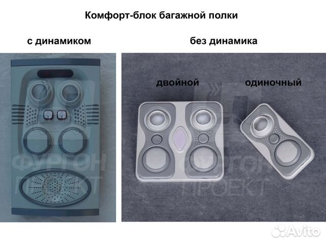 Сервисные блоки для полок автобуса