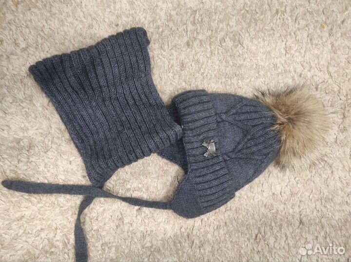 Шапка и снуд зима