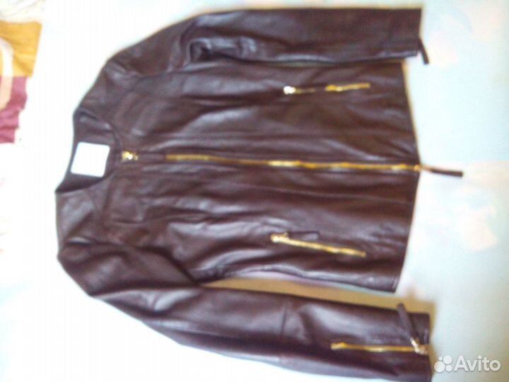 Куртка кожаная Mango 42-44 (S) носили 2 раза