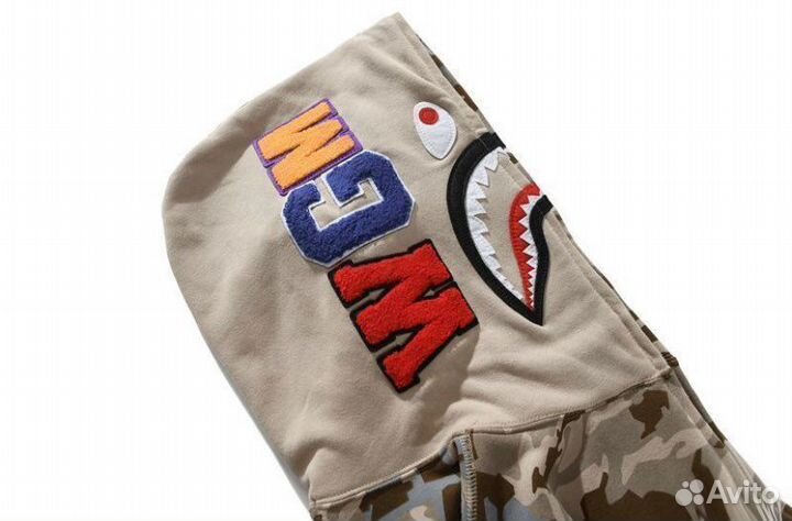 Зип худи Bape full Зип desert storm песоч