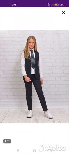 Жилет/жакет для девочки школьный