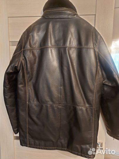 Кожаная куртка мужская бу 54