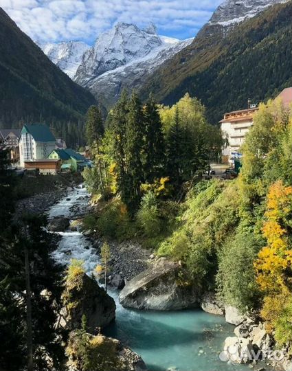Тур поездка в Домбай 2 ночи 3-х раз. питание