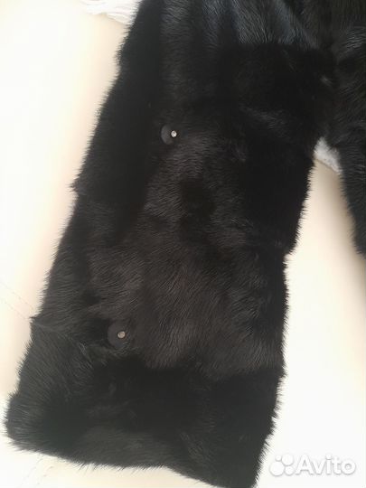 Шуба норковая с капюшоном