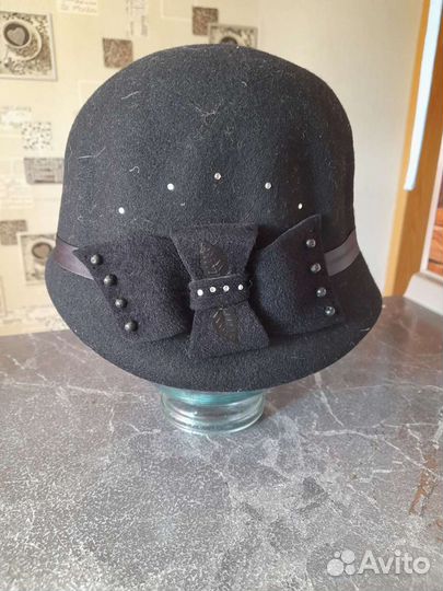 Шляпа женская черная