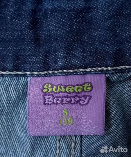 Рубашка детская, джинсовые шорты р.128-134