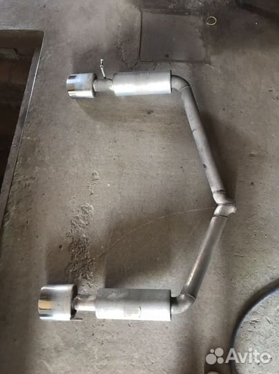 Раздвоенный выхлоп для toyota camry