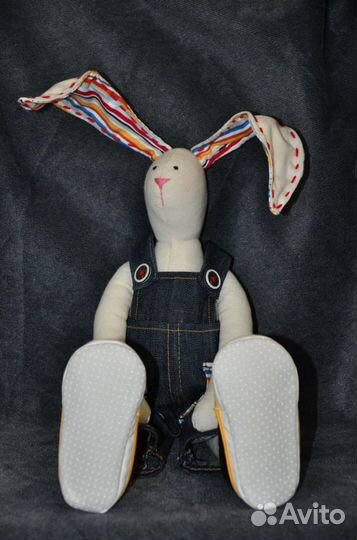 Заяц футболист тильда hand made