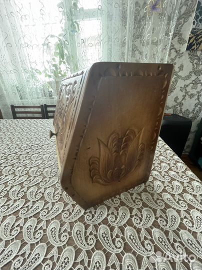 Хлебница деревянная СССР резьба
