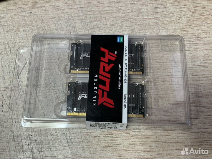 Оперативная память kingston fury 64gb (2x32gb)