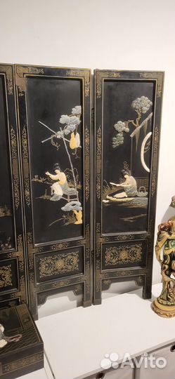 Шинуазри панно шинуазри антиквариат