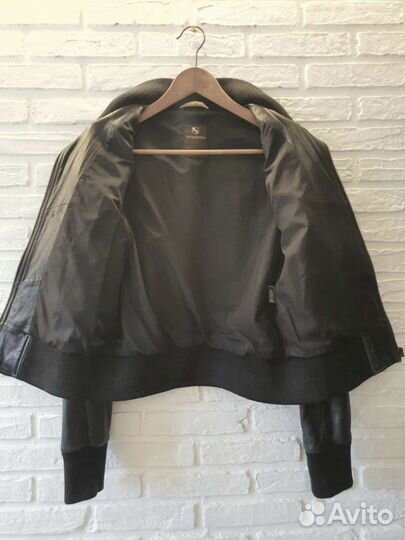 Кожаная куртка бомбер натуральная кожа