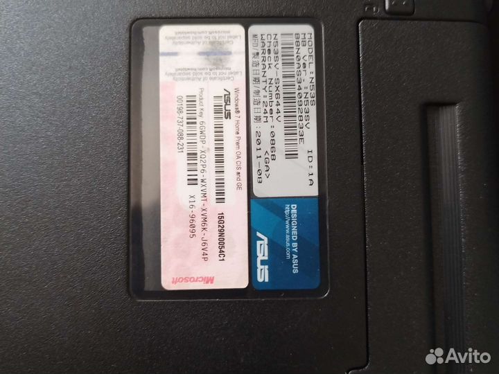 Ноутбук asus n53s