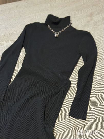 Платье женское черное лапша 42 44 46