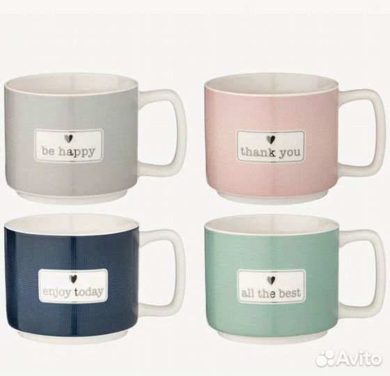 Набор кружек lefard break time, 350 мл, 4 шт