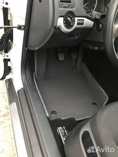 Эва авто коврики Октавия А5 с бортиками ева.eva 3d