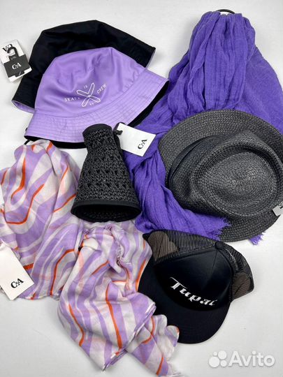 Опт. Головные уборы, шарфы, кепки для взрослых