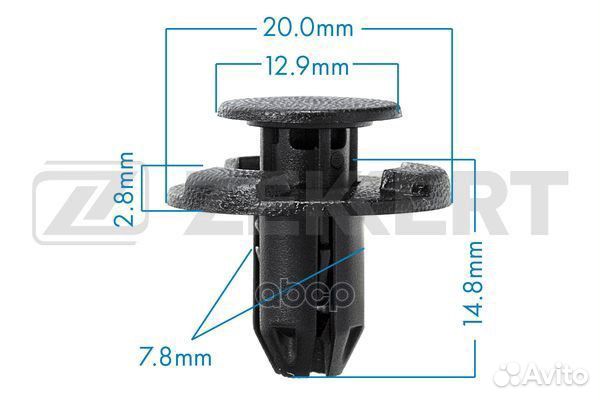 Клипса крепёжная Nissan Renault (миним. кол-во
