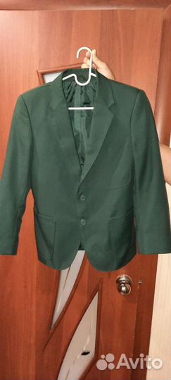 Пиджак школьный зеленый для мальчика