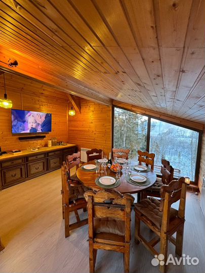 Русская баня на дровах с купелью и с чаном