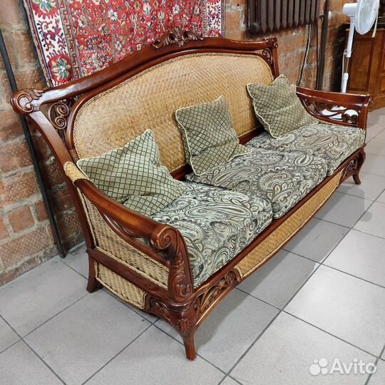 Диван тройка в этно стиле ротанг и лоза