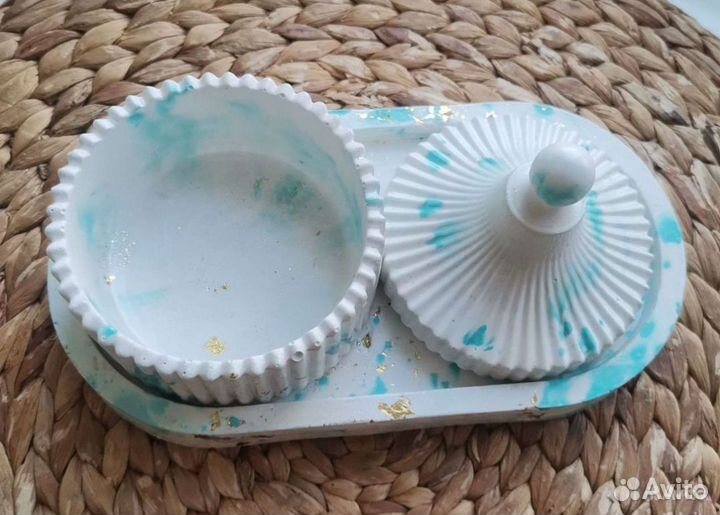 Новый декор из гипса, шкатулка поднос набором
