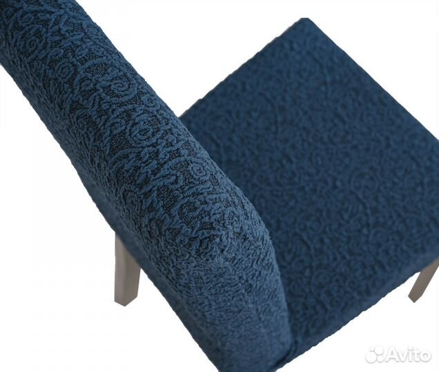 Чехлы на стулья со спинкой универсальные, Индиго