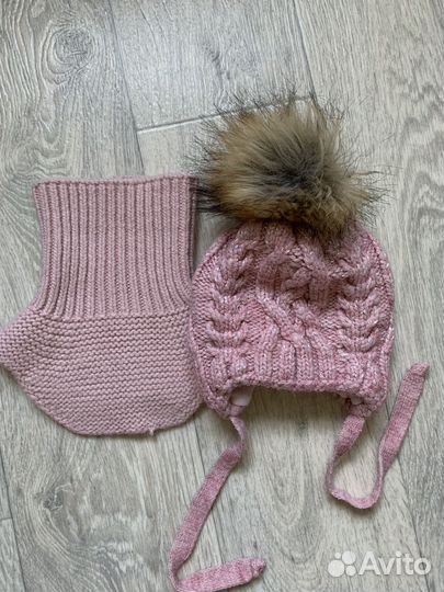 Комплект шапка и снуд для девочки