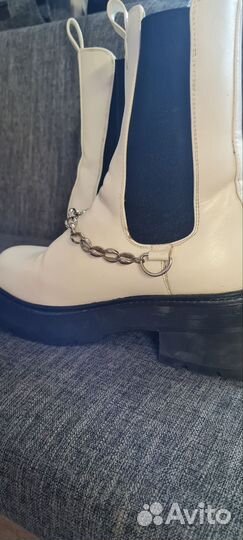 Полуботинки белые