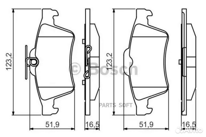 Bosch 0986495216 Колодки тормозные ford/mazda/volv